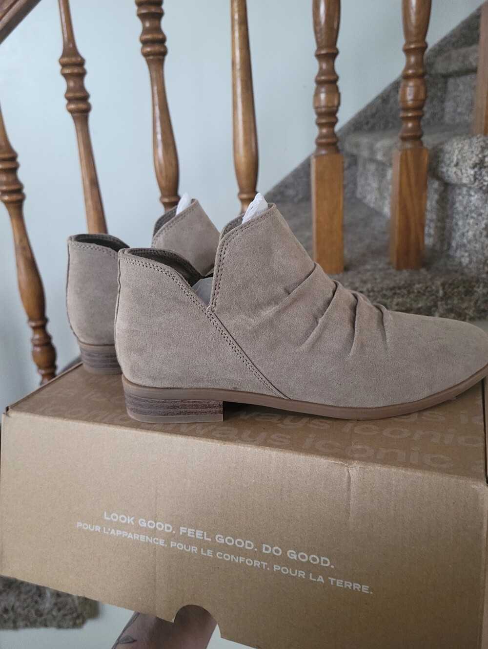 Dr Sholls Women’s Taupe Suede Ankle Boots